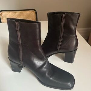 Brown Leather Ankle Boots